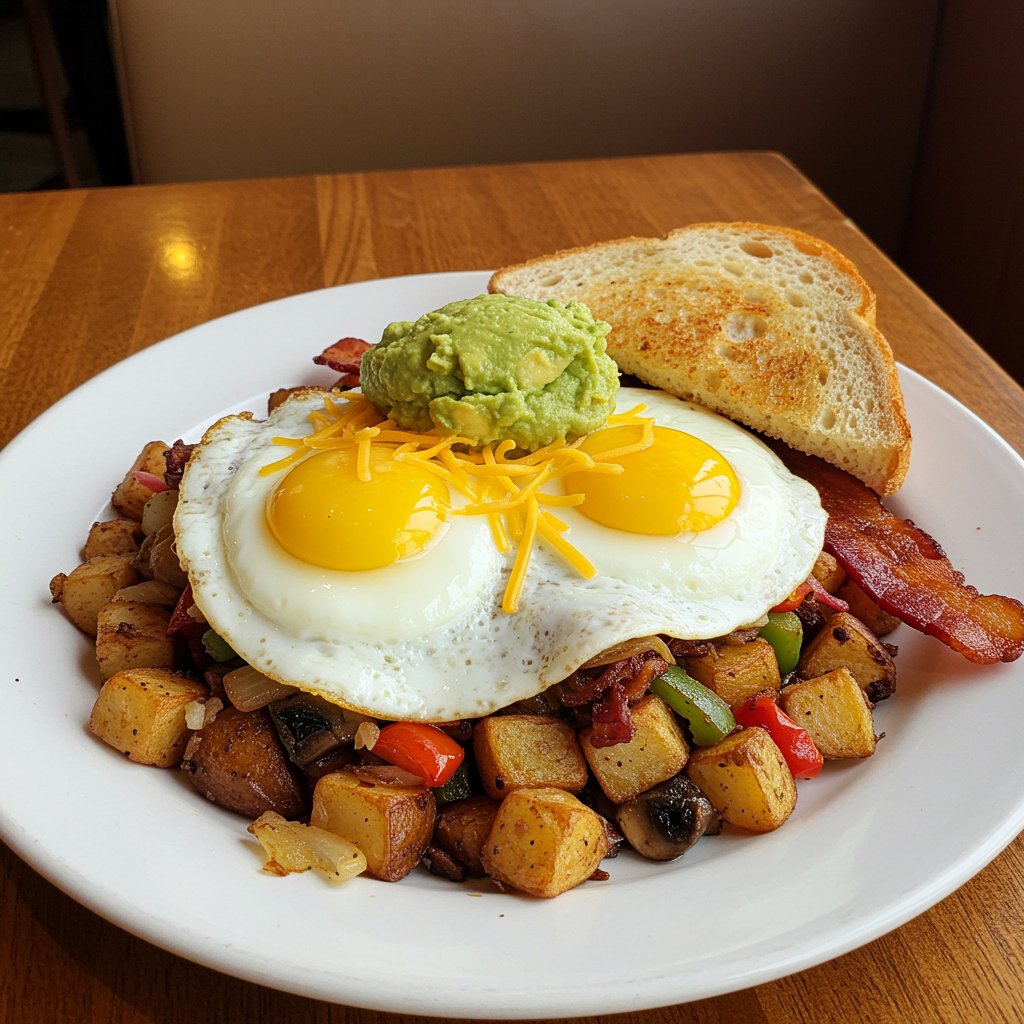 Breakfast Hash with Bacon strips Breakfast Hash with Beef Bacon strips - Image 1