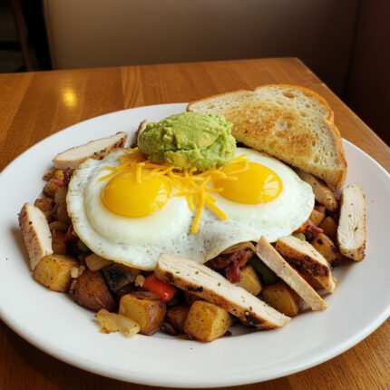 Breakfast Hash with Chicken Breast