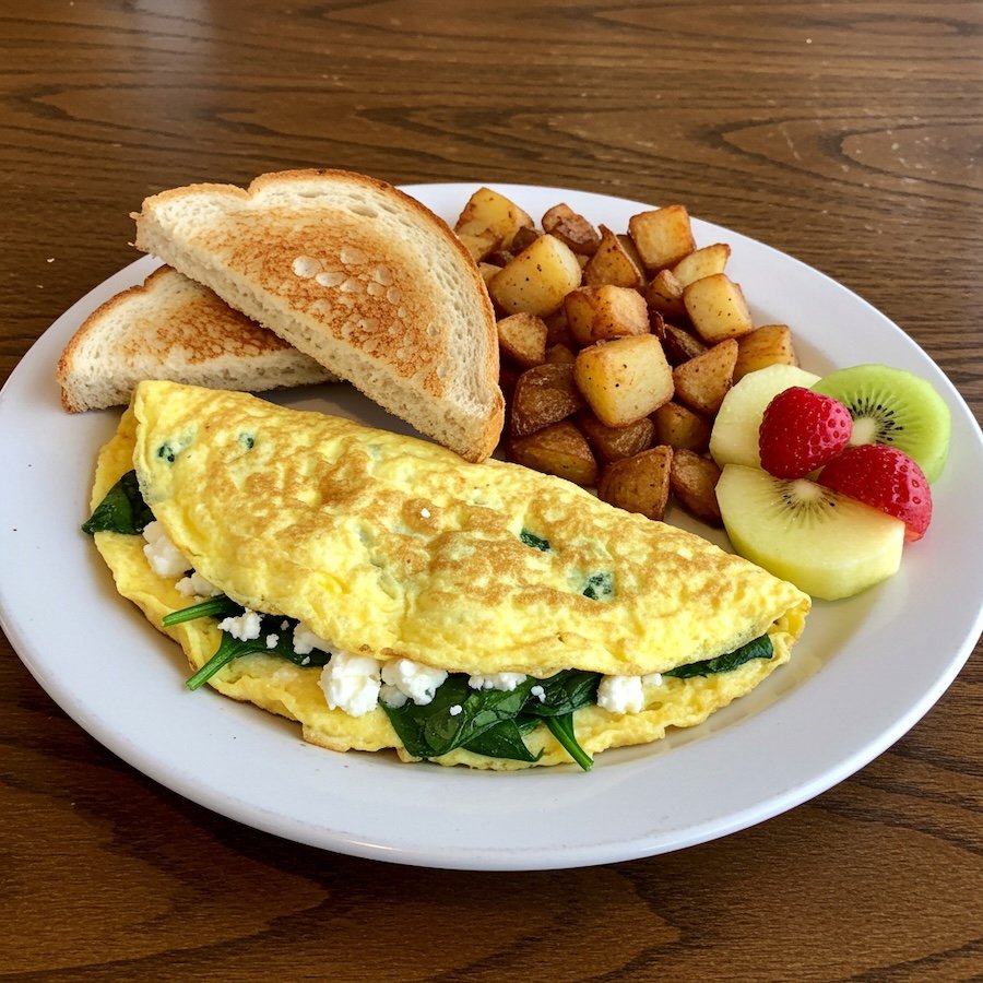 Spinach & Feta Omelettes - Image 1